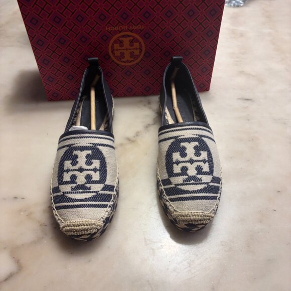 Tory Burch Logo Jacquard Two-Toned Espadrilles - Picture 1 of 9